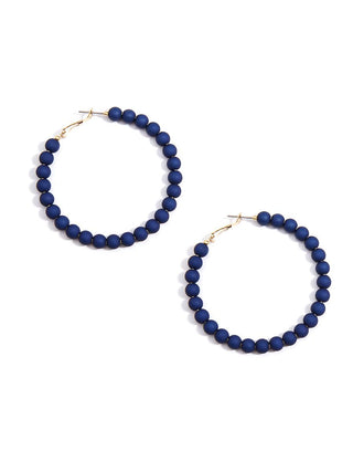 Ella Matte Beaded Hoop Earring