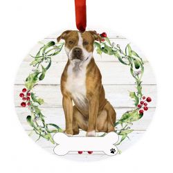 Ceramic Wreath Full Body Dog Ornament