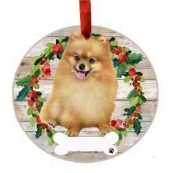 Ceramic Wreath Full Body Dog Ornament