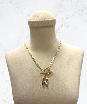GS Initial Toggle Necklace