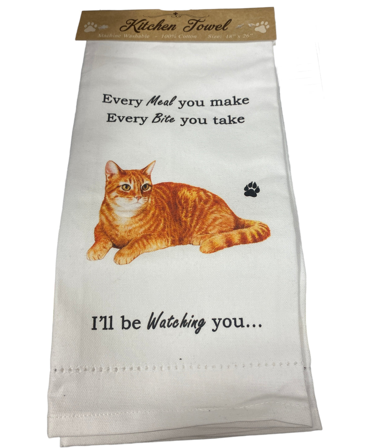 Primitives by Kathy Kitchen Towel - Stressed Blessed and Cat Obsessed